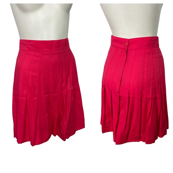 NWT 1990s Express Hot Pink Pleated Short Skirt / Women’s XS * - Picture 3 of 5
